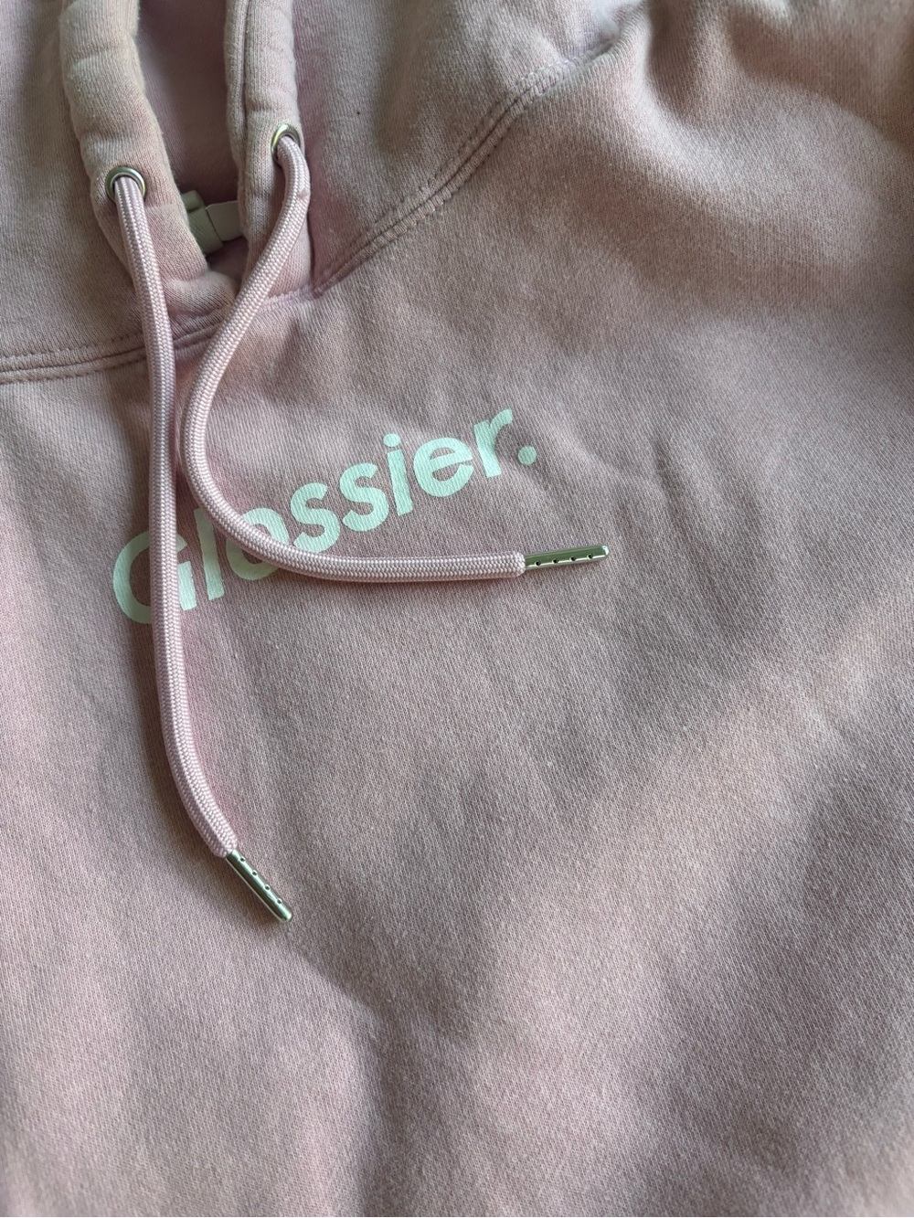 Glossier Soft Pink Classic Logo Hoodie - Picture 8 of 10